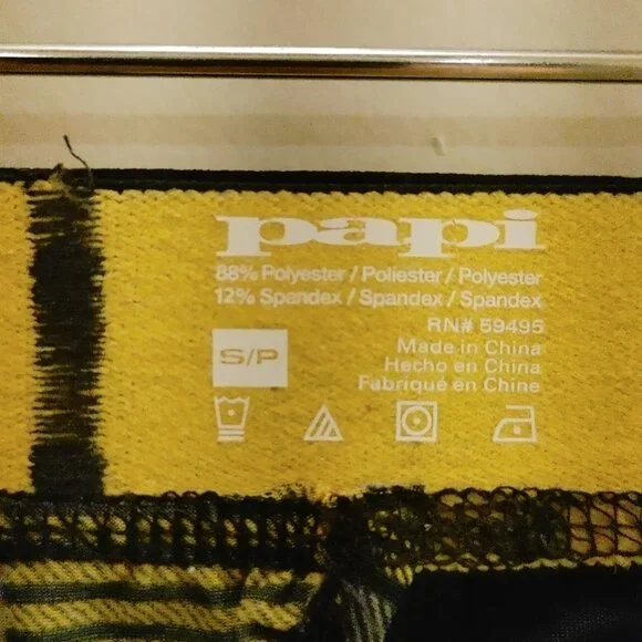 Papi Navy & Yellow Plaid Thong - Small - Picture 5 of 5